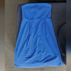 Blue stripes strapless sundress 💙🌞